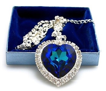 The famous Titanic 15 carat Fancy Blue heart diamond The famous Titanic 15 carat Fancy Blue heart diamond